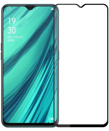 Oppo A9 (2020) Full Cover Tempered Glass Zwart Screen Protectors