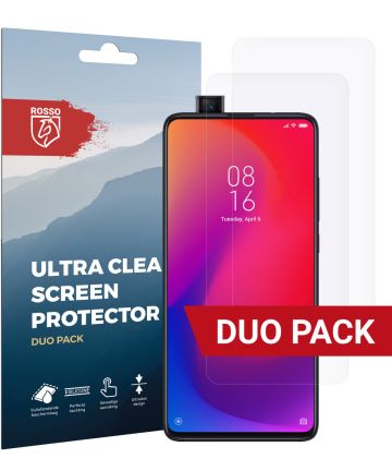 Rosso Xiaomi Mi 9T Pro Ultra Clear Screen Protector Duo Pack Screen Protectors