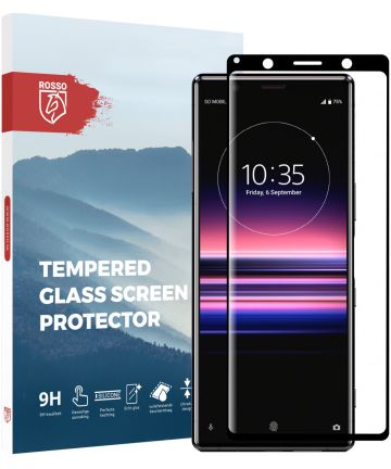 Rosso Sony Xperia 5 9H Tempered Glass Screen Protector Zwart Screen Protectors