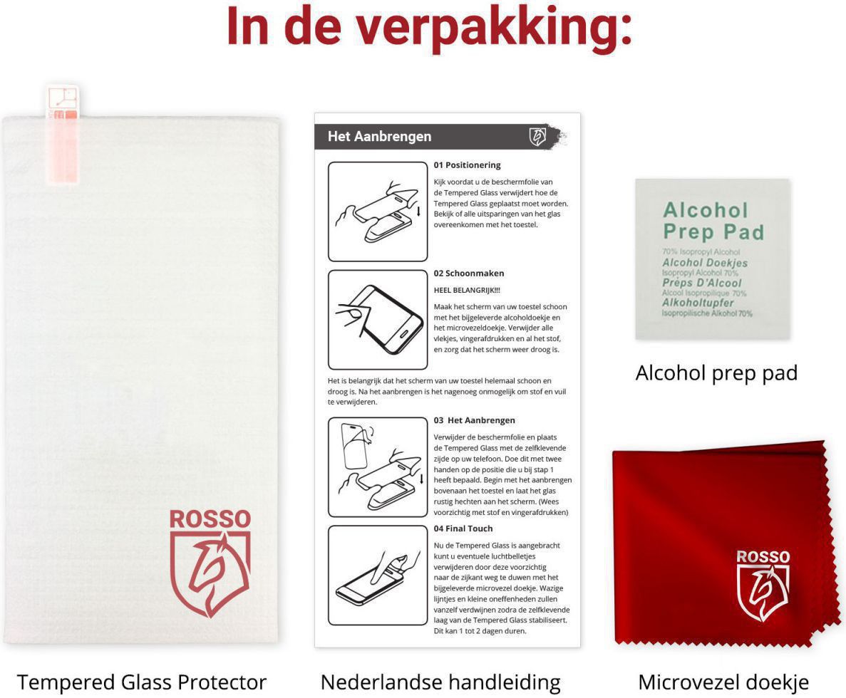 Rosso Nokia 2.2 9H Tempered Glass Screen Protector Zwart afbeelding 4