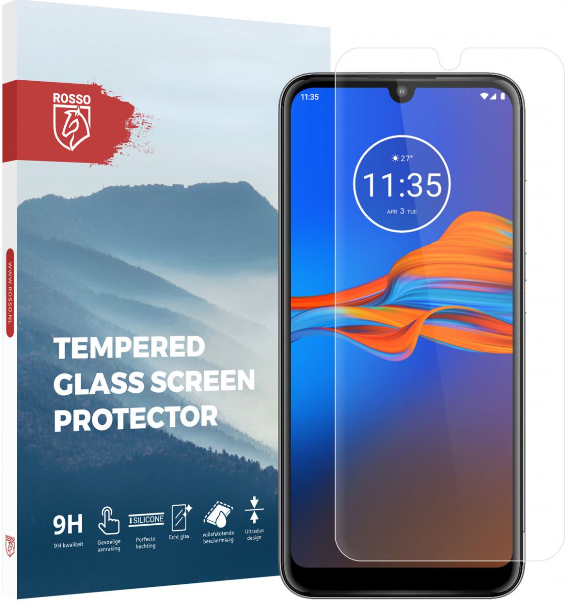 Rosso Motorola Moto E6 Plus Tempered Glass Screen Protector afbeelding 1