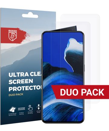 Rosso Oppo Reno2 Ultra Clear Screen Protector Duo Pack Screen Protectors