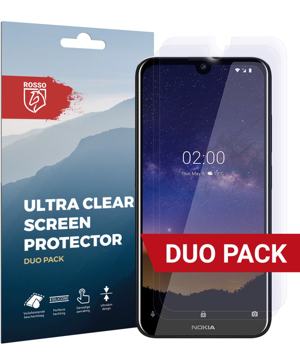 Rosso Nokia 2.2 Ultra Clear Screen Protector Duo Pack afbeelding 1