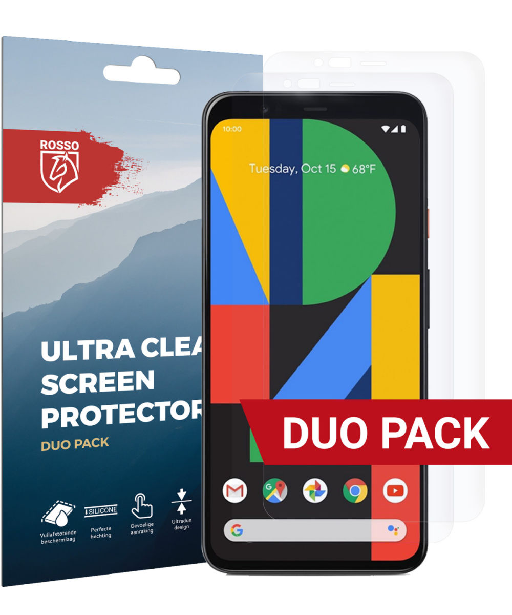 Rosso Google Pixel 4 XL Ultra Clear Screen Protector Duo Pack afbeelding 1