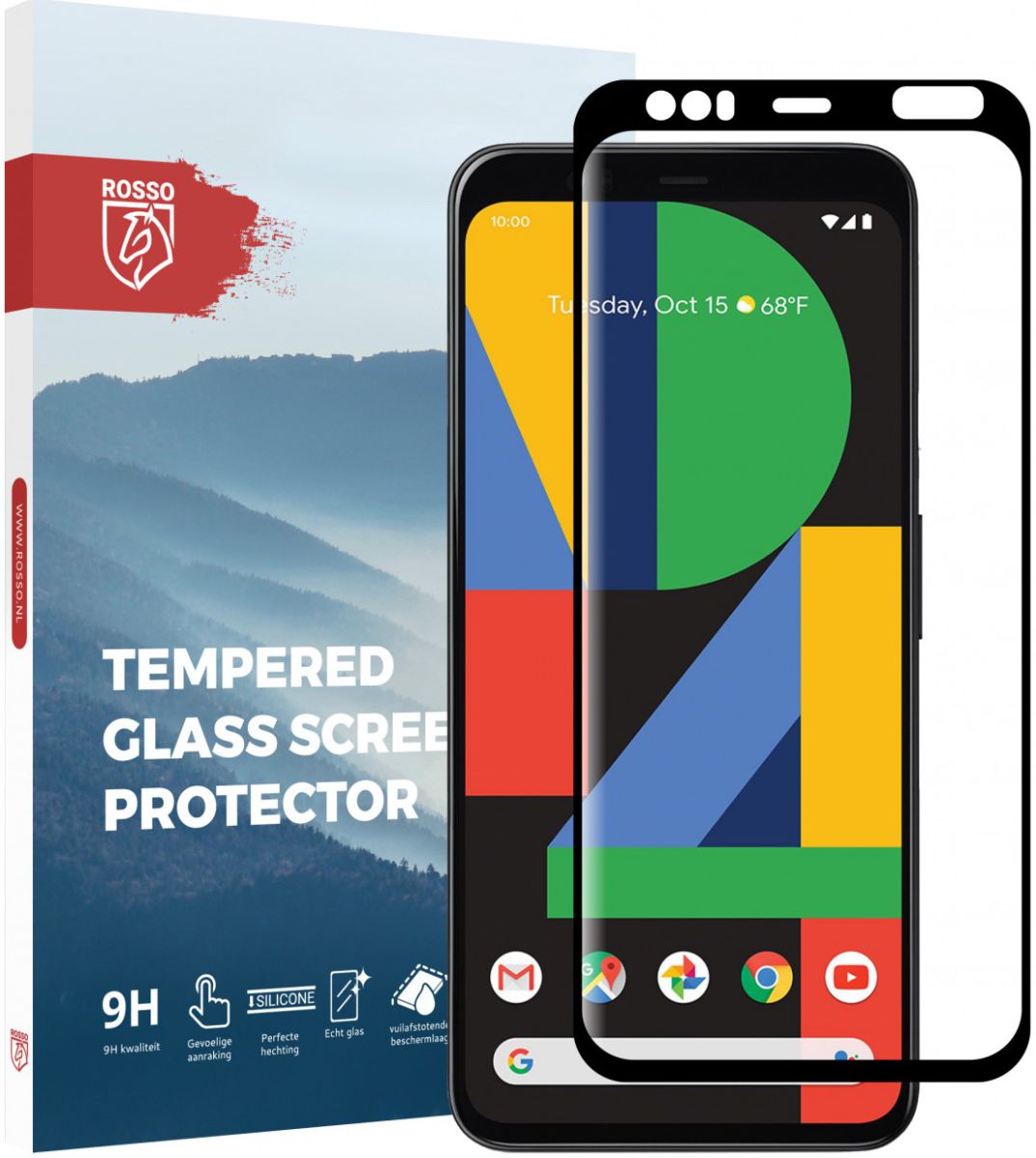Rosso Google Pixel 4 9H Tempered Glass Screen Protector afbeelding 1