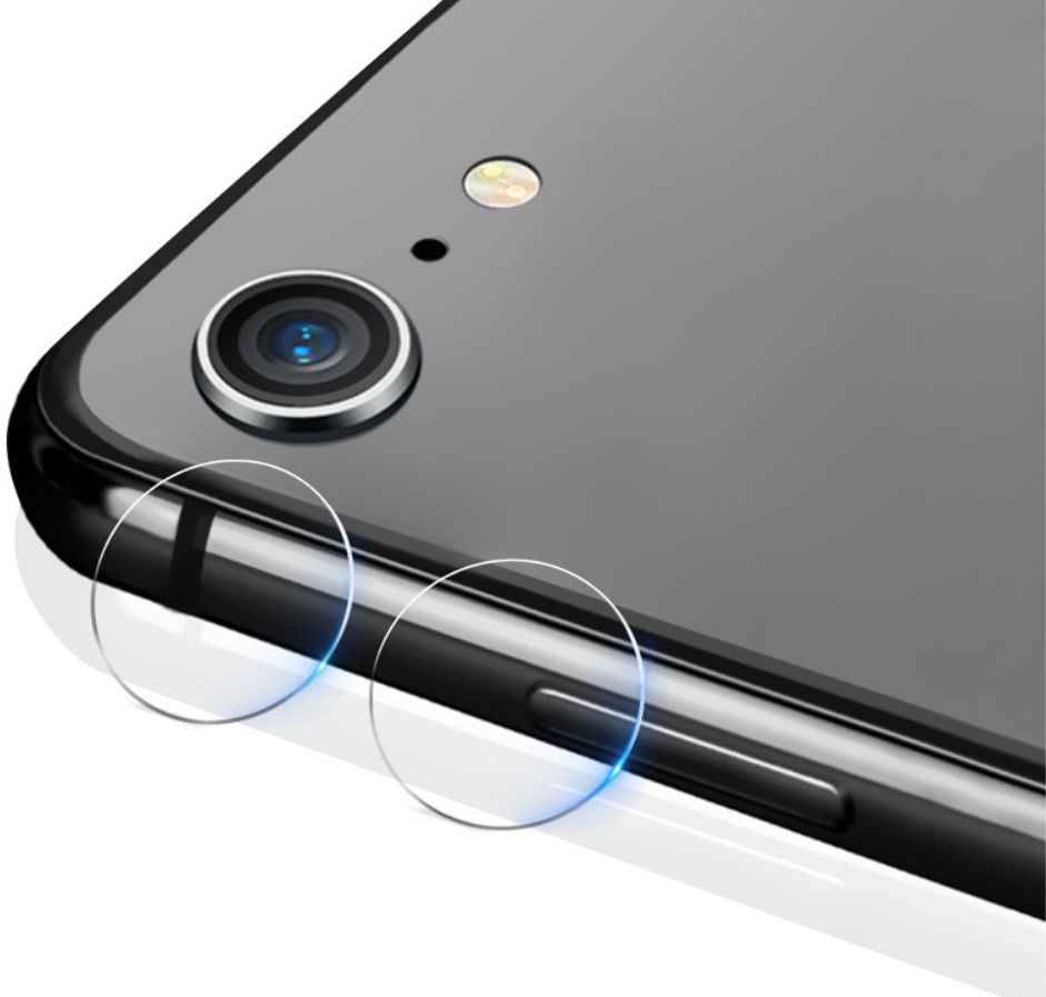 IMAK iPhone SE 2020 / 2022 / 8 / 7 Glass Camera Protector Duo Pack afbeelding 2