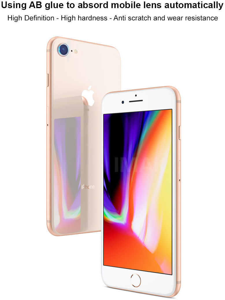 IMAK iPhone SE 2020 / 2022 / 8 / 7 Glass Camera Protector Duo Pack afbeelding 4