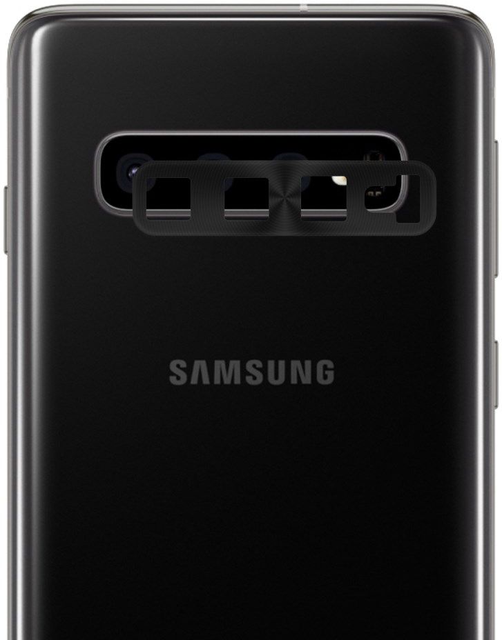 Samsung Galaxy S10 / S10 Plus Camera Lens Metal Ring Protector Zwart afbeelding 1