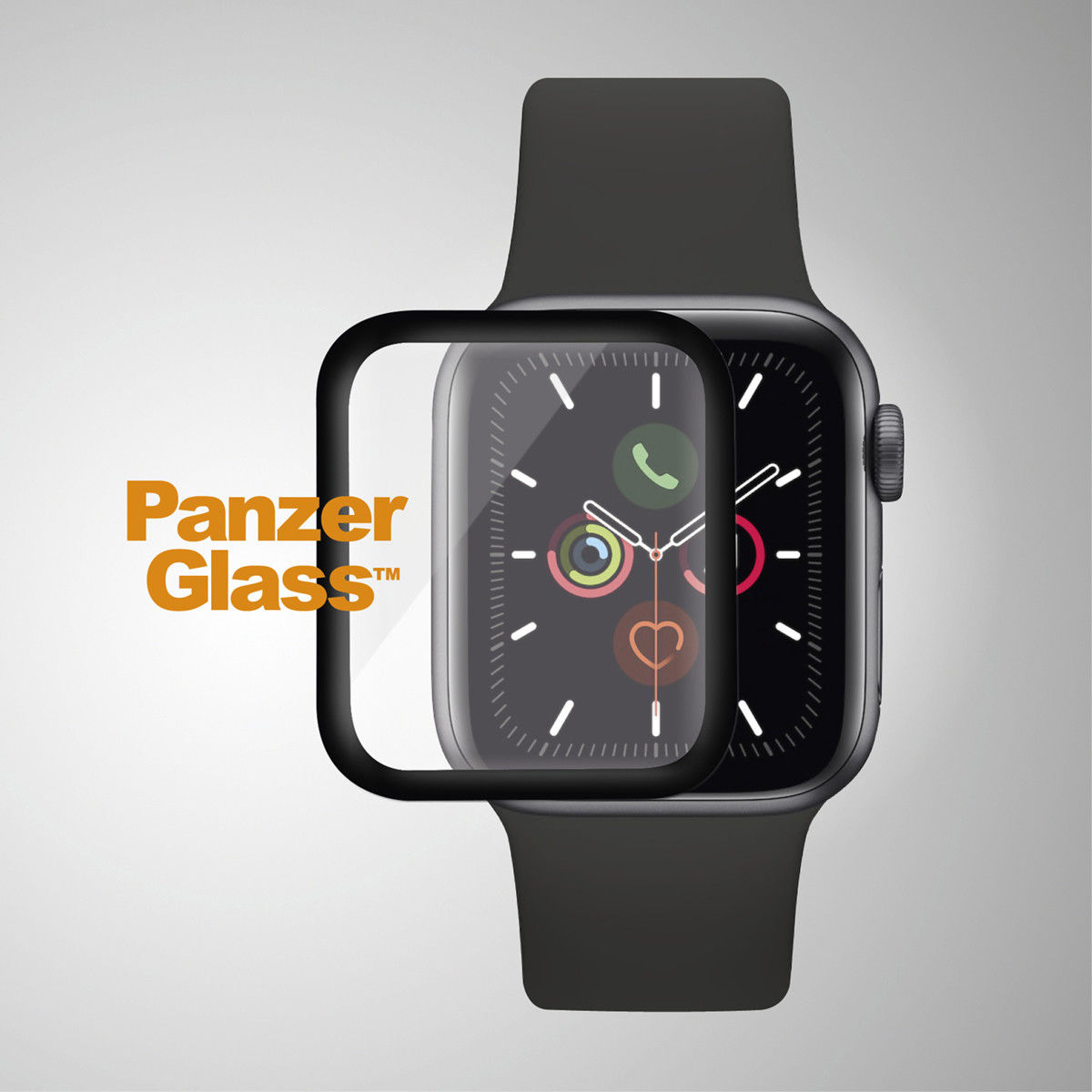 PanzerGlass Apple Watch 44MM Screenprotector Tempered Glass Zwart afbeelding 4