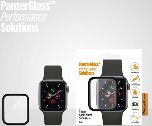 PanzerGlass Apple Watch 44MM Screenprotector Tempered Glass Zwart afbeelding 5