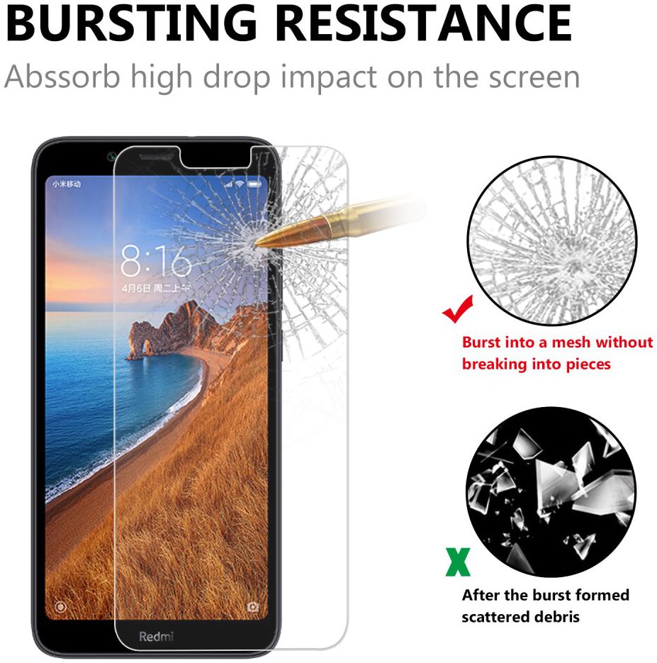 Xiaomi Redmi 7A Tempered Glass Screen Protector afbeelding 4