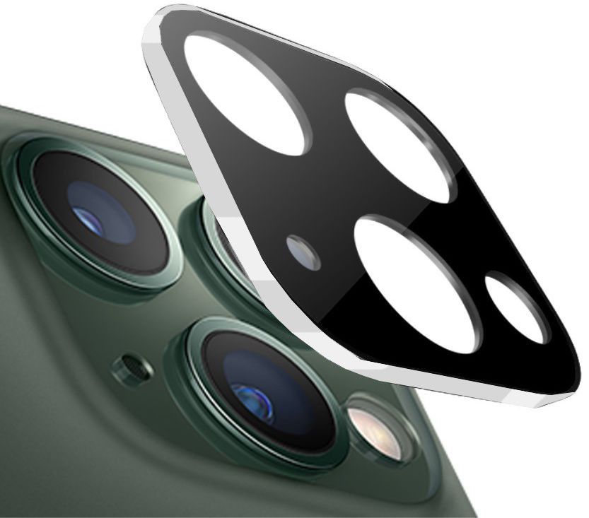 Apple iPhone 11 Pro / Pro Max Camera Lens Metal Ring Protector Zilver afbeelding 1