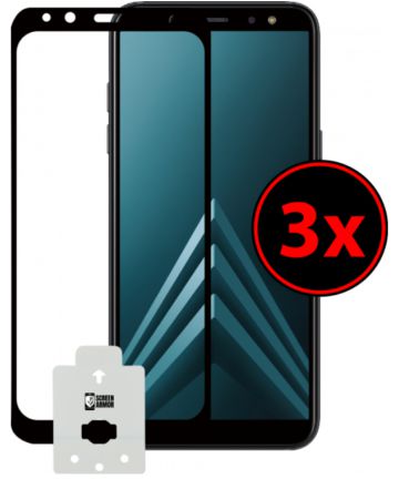 ScreenArmor Samsung Galaxy A6 2018 Tempered Glass Zwart (3 pack) Screen Protectors
