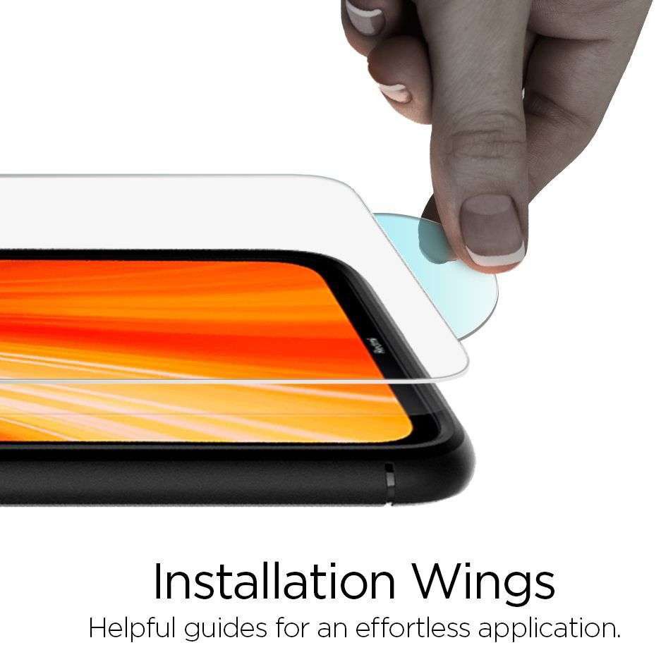 Spigen Redmi Note 8 Pro Tempered Glass Screen Protector 2-Pack afbeelding 4