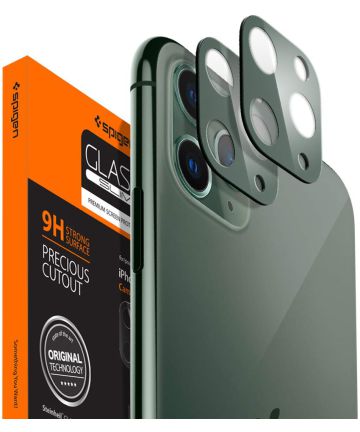 Spigen iPhone 11 Pro (Max) Camera Lens Tempered Glass 2-Pack Groen Screen Protectors