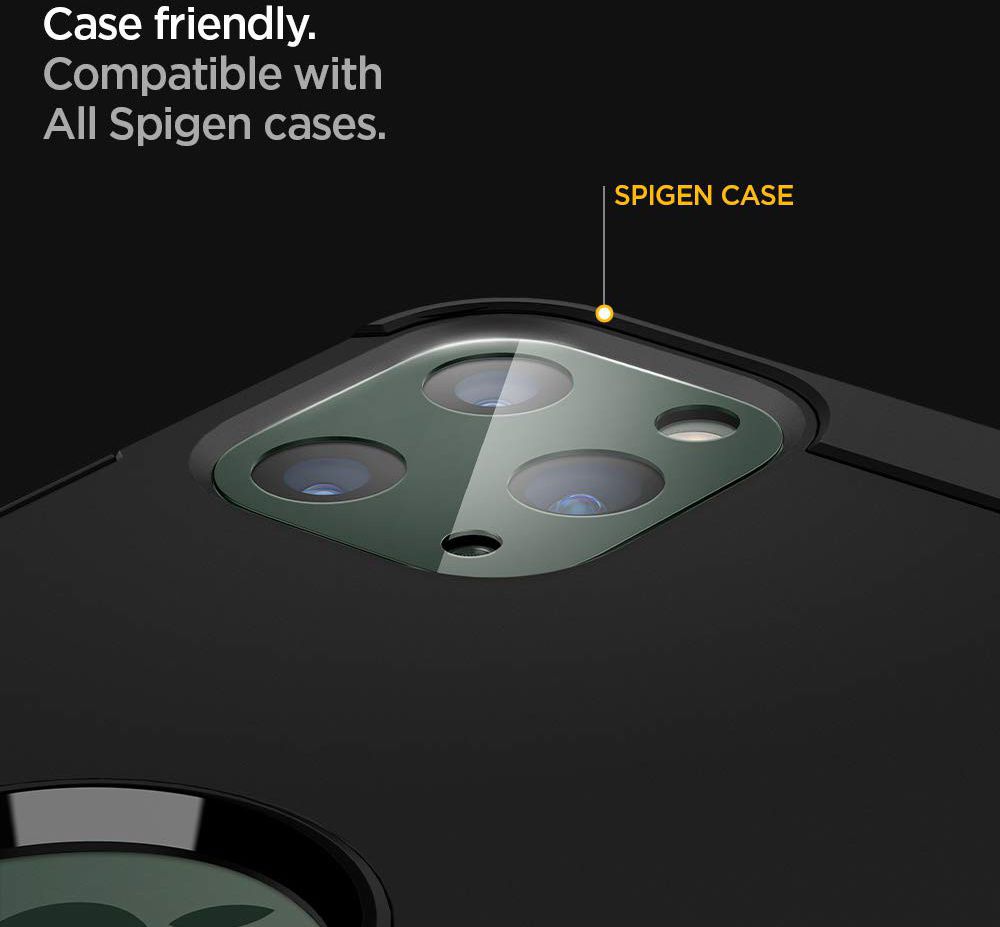 Spigen iPhone 11 Pro (Max) Camera Lens Tempered Glass 2-Pack Groen afbeelding 3