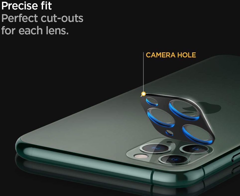 Spigen iPhone 11 Pro (Max) Camera Lens Tempered Glass 2-Pack Groen afbeelding 4