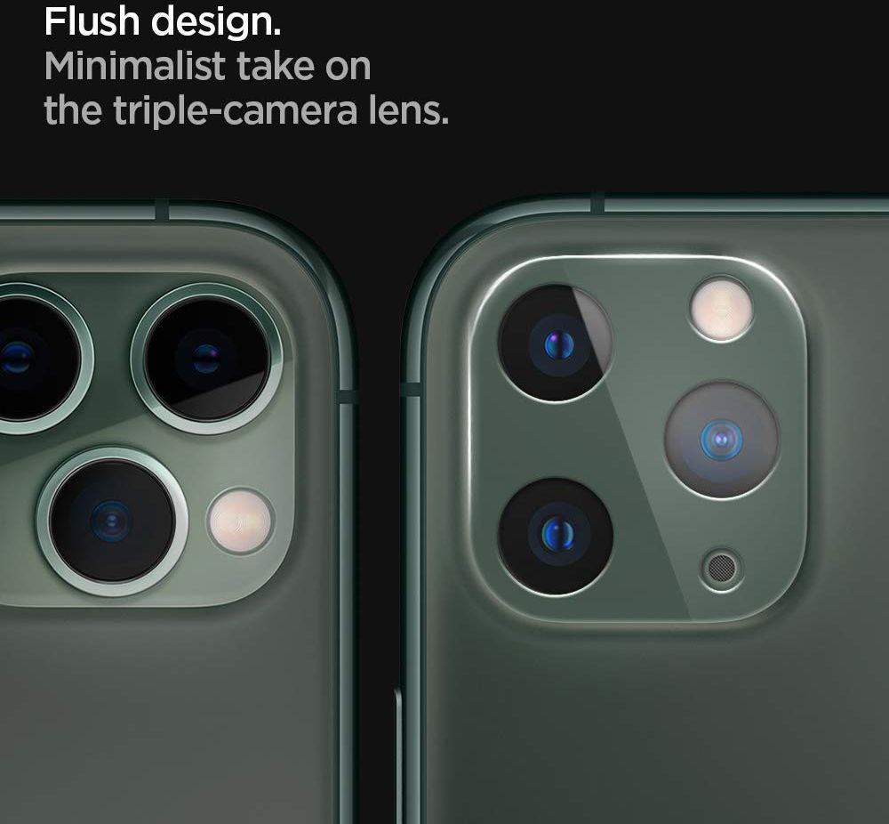 Spigen iPhone 11 Pro (Max) Camera Lens Tempered Glass 2-Pack Groen afbeelding 5