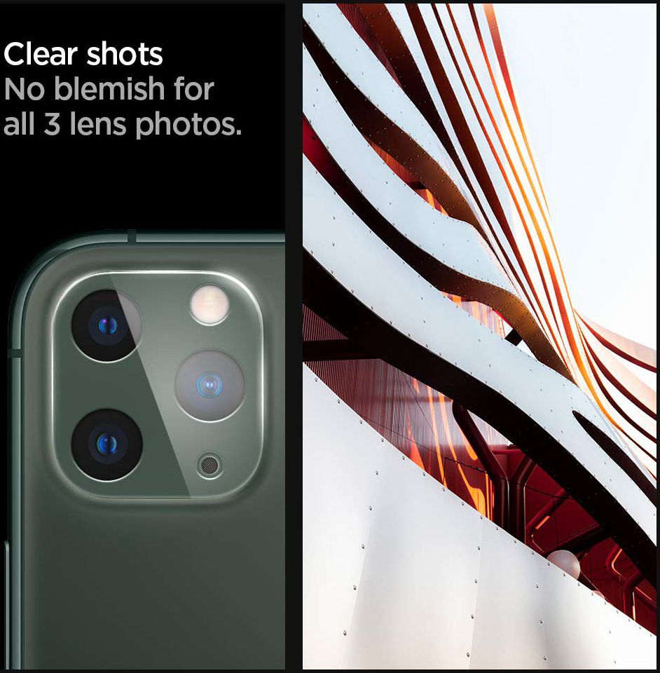 Spigen iPhone 11 Pro (Max) Camera Lens Tempered Glass 2-Pack Groen afbeelding 7