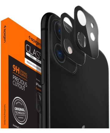 Spigen iPhone 11 Camera Lens Tempered Glass 2-Pack Zwart Screen Protectors