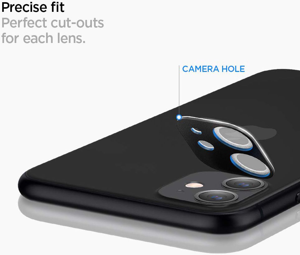 Spigen iPhone 11 Camera Lens Tempered Glass 2-Pack Zwart afbeelding 4