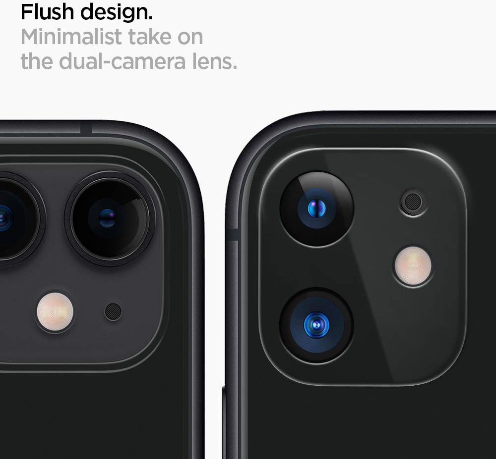 Spigen iPhone 11 Camera Lens Tempered Glass 2-Pack Zwart afbeelding 5