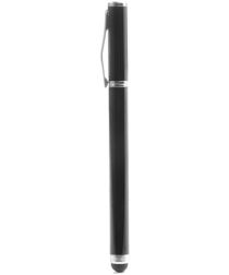 Universele Stylus Pen Met Balpen En Dop Zwart