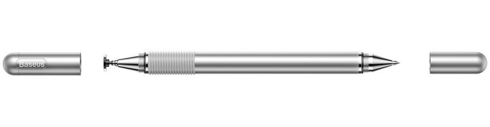 Baseus 2-in-1 Universele Stylus Pen Met Precision Disc Tip Zilver afbeelding 3