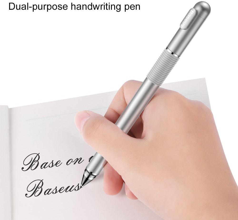 Baseus 2-in-1 Universele Stylus Pen Met Precision Disc Tip Zilver afbeelding 12