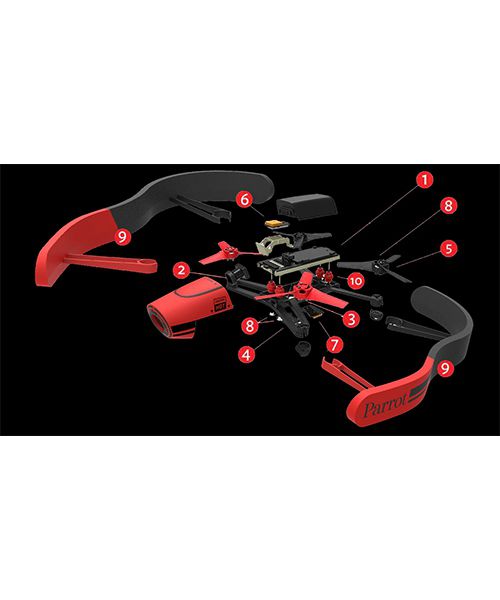 Parrot Bebop Drone Rood Skycontroller PF725100AA afbeelding 7