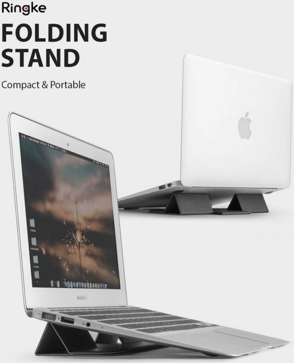 Ringke Folding Stand Vouwbare Laptop Standaard Zwart GSMpunt.nl