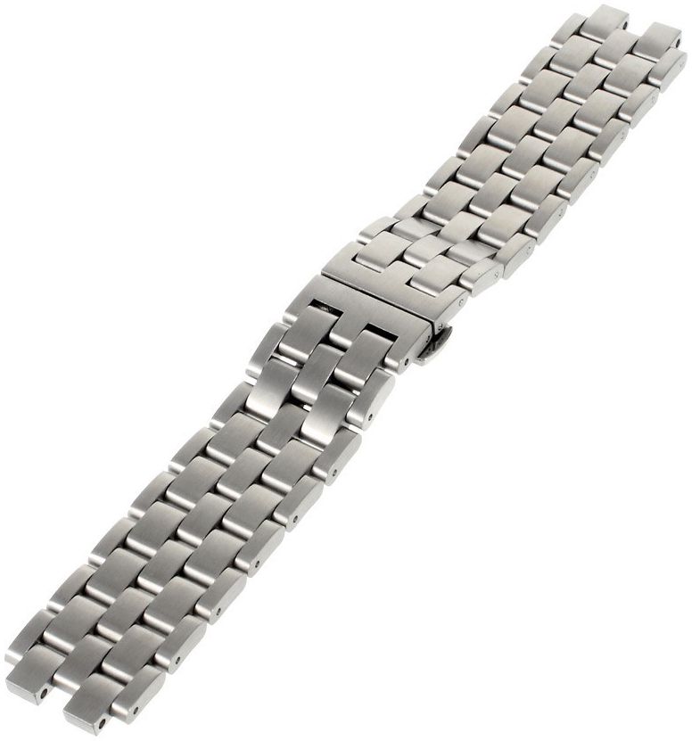 Pebble Steel 2 Roestvrijstalen Horlogeband met Vlinderslot Zilver afbeelding 1