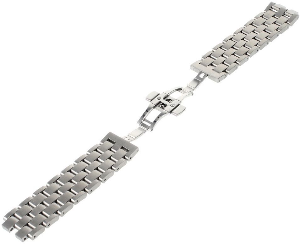 Pebble Steel 2 Roestvrijstalen Horlogeband met Vlinderslot Zilver afbeelding 2