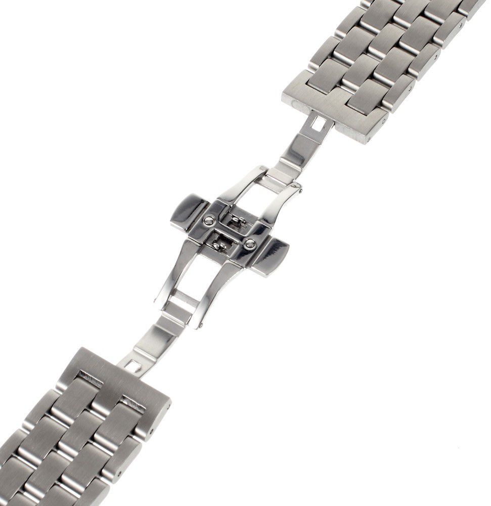 Pebble Steel 2 Roestvrijstalen Horlogeband met Vlinderslot Zilver afbeelding 4