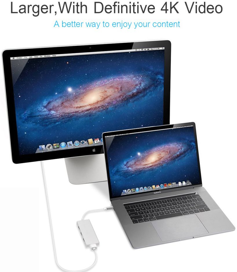 Universele 7-in-1 USB-C Adapter Wit afbeelding 3