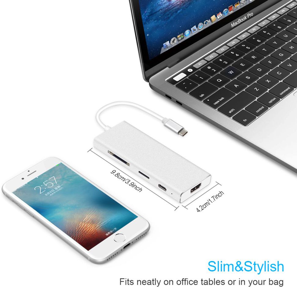 Universele 7-in-1 USB-C Adapter Wit afbeelding 5