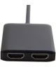 Universele Dubbele USB-C HDMI Adapter Zwart