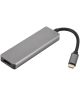 Universele 5-in-1 USB-C Adapter (Micro)SD / USB HDMI Grijs
