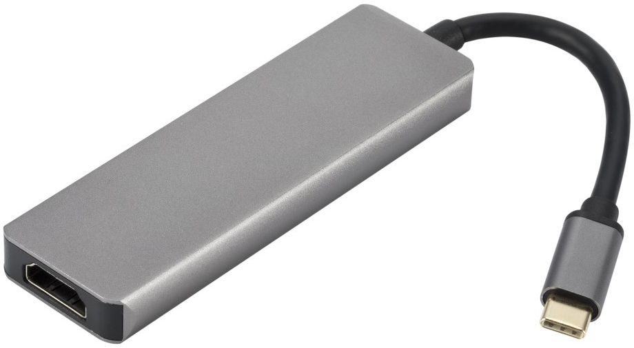 Universele 5-in-1 USB-C Adapter (Micro)SD / USB  HDMI Grijs afbeelding 2