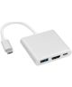 Universele 3-in-1 USB-C Adapter Wit
