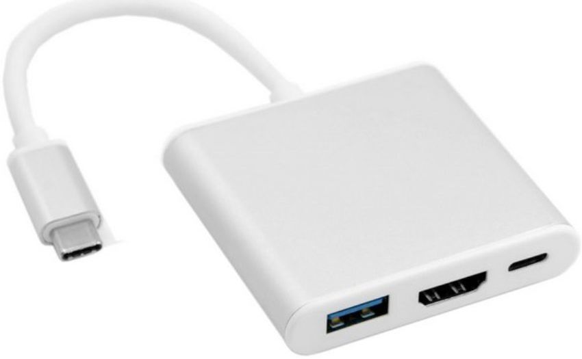 Universele 3-in-1 USB-C Adapter Wit afbeelding 3