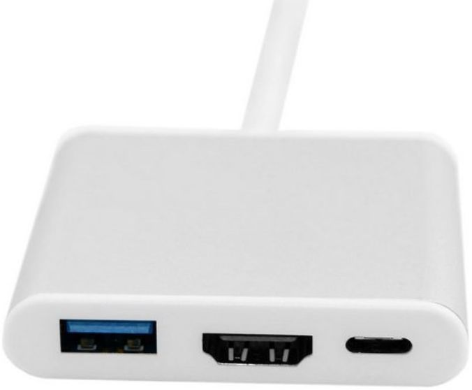 Universele 3-in-1 USB-C Adapter Wit afbeelding 5