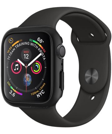 Spigen Thin Fit Apple Watch 44MM Hoesje Hard Plastic Bumper Zwart Cases