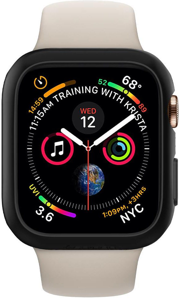 Spigen Thin Fit - Apple Watch 44MM Hoesje - Hard Plastic Bumper - Zwart afbeelding 17