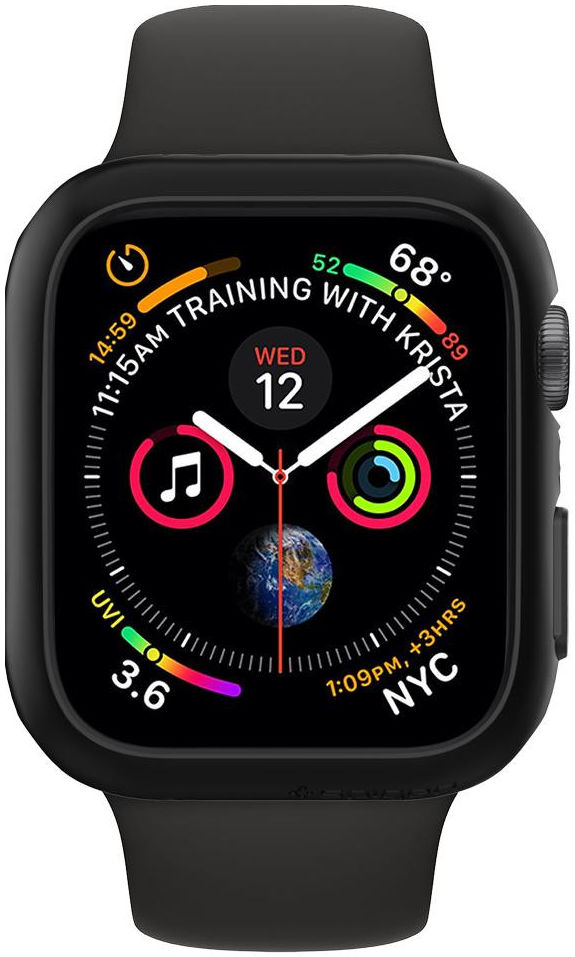 Spigen Thin Fit - Apple Watch 44MM Hoesje - Hard Plastic Bumper - Zwart afbeelding 16