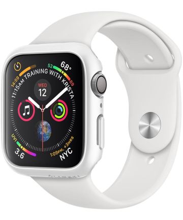 Spigen Thin Fit Apple Watch 44MM Hoesje Hard Plastic Bumper Wit Cases
