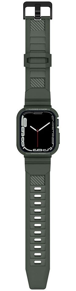 Spigen Rugged Armor Pro - Apple Watch 45MM / 44MM Hoesje en Bandje - Groen afbeelding 10