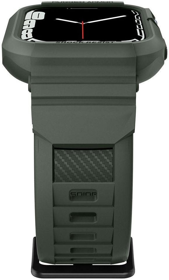 Spigen Rugged Armor Pro - Apple Watch 45MM / 44MM Hoesje en Bandje - Groen afbeelding 8