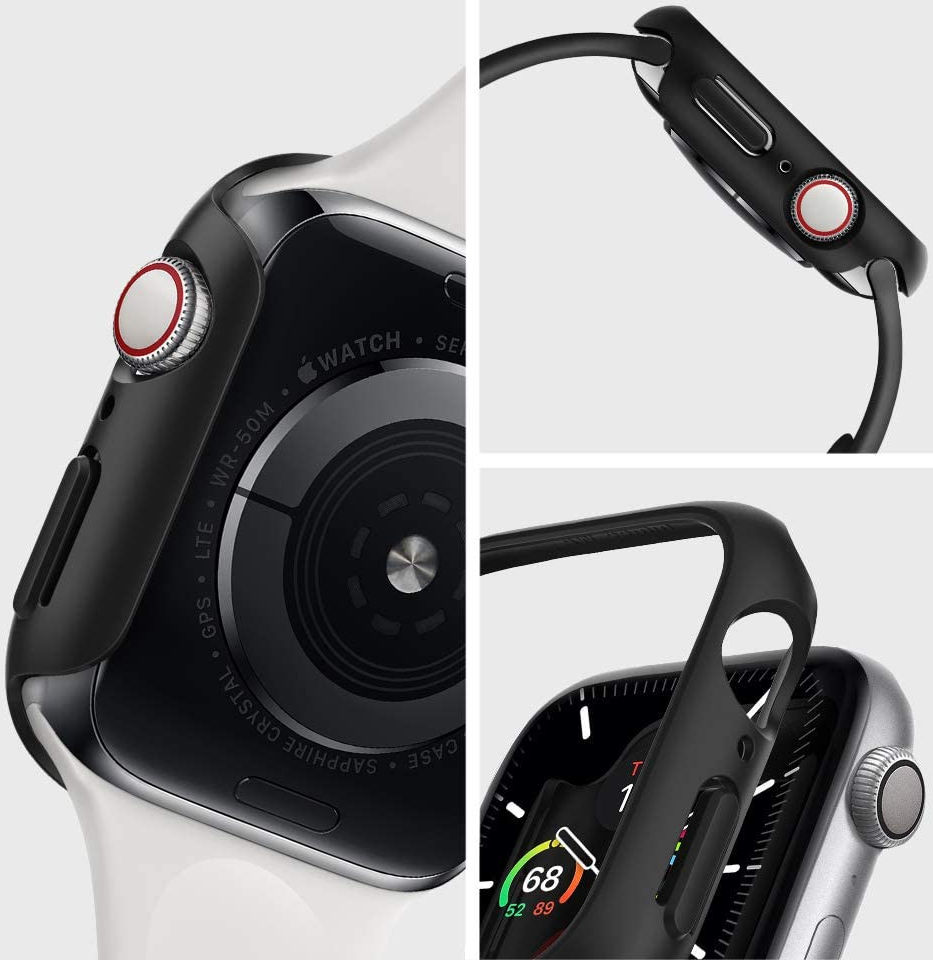 Spigen Thin Fit Apple Watch 40MM Hoesje Hard Plastic Bumper Zwart afbeelding 5