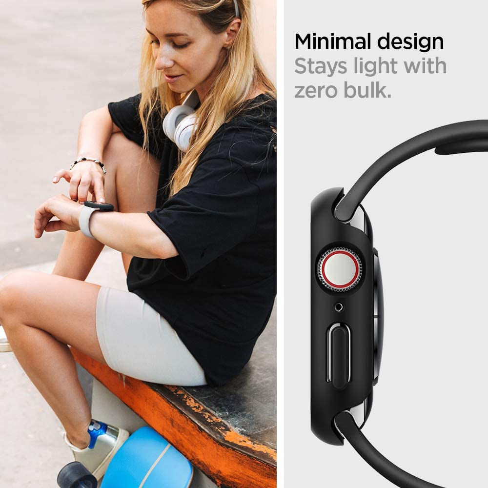 Spigen Thin Fit Apple Watch 40MM Hoesje Hard Plastic Bumper Zwart afbeelding 7